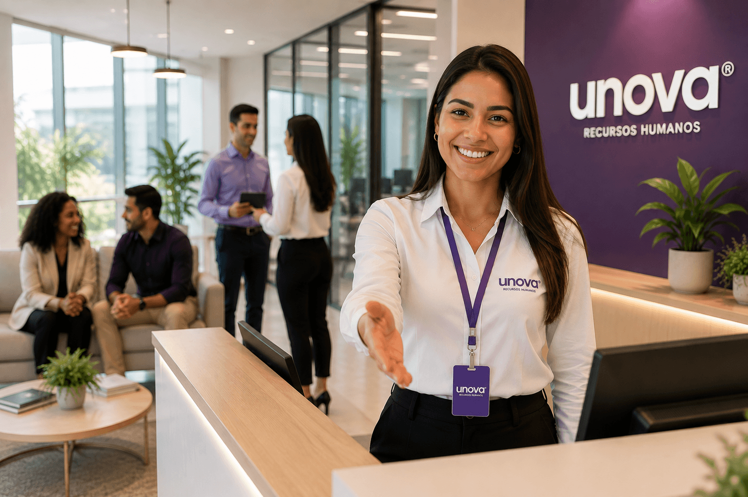 Equipe da Unova pronta para atender a sua empresa